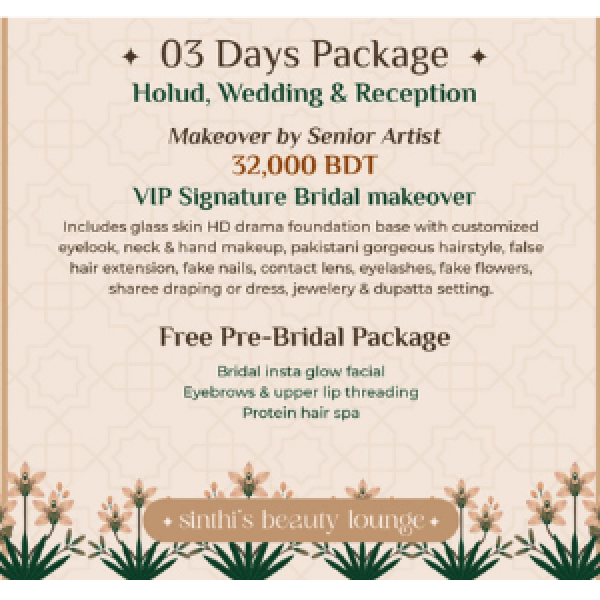 03 Days Package Holud, Wedding & Reception
